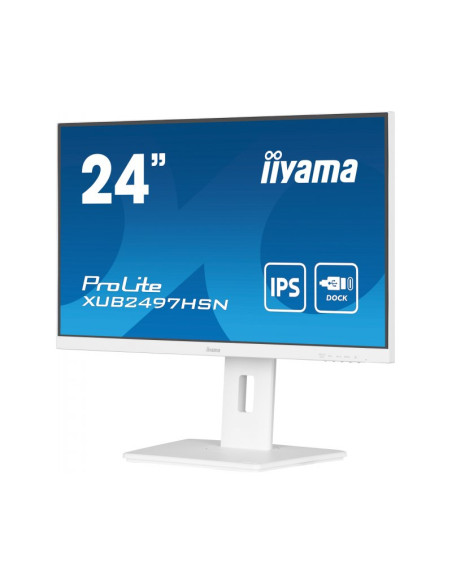 Monitor Iiyama ProLite XUB2497HSN Blanco 23.8" Full HD 100Hz Dock USB Ad