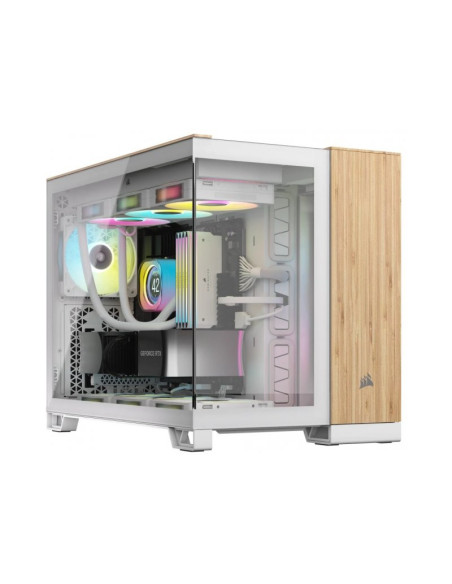 Caja para PC Corsair 2500X Blanco/Nogal Micro-ATX
