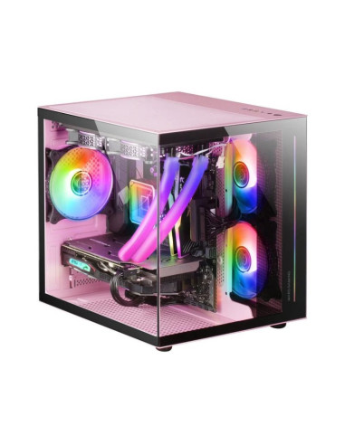 Caja para PC Mars Gaming MC-VIEW Rosa Micro-ATX