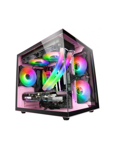 Caja para PC Mars Gaming MC-VIEW Rosa Micro-ATX