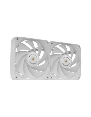 Pack de 2 ventiladores PC Mars Gaming MF-NCLX2 Blanco 120mm