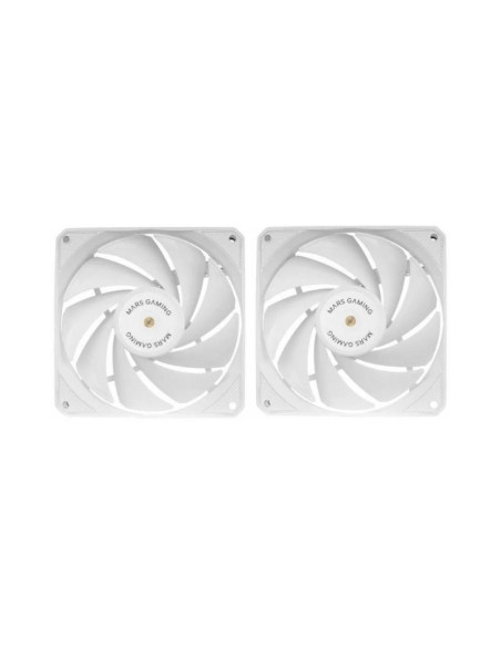 Pack de 2 ventiladores PC Mars Gaming MF-NCLX2 Blanco 120mm