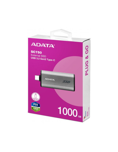 Disco duro externo Adata SC750 1TB SSD USB 3.2 (Gen 2)