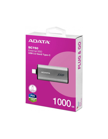 Disco duro externo Adata SC750 1TB SSD USB 3.2 (Gen 2)