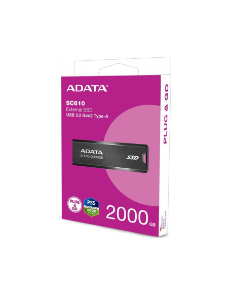 Disco duro externo Adata SC610 2TB SSD USB 3.2 (Gen 2)