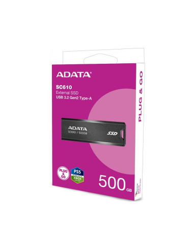 Disco duro externo Adata SC610 500GB SSD USB 3.2 (Gen 2)