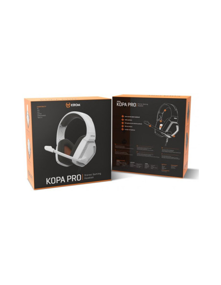 Auriculares gaming Krom Kopa Pro Blanco