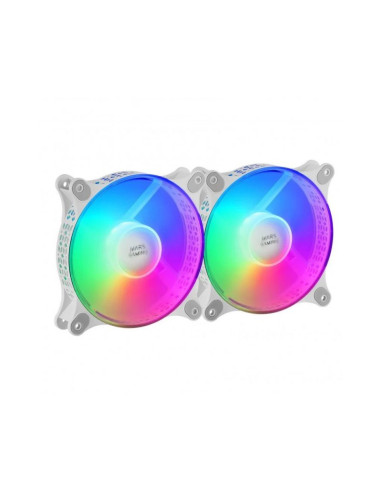 Pack de 2 ventiladores Mars Gaming MF-DUO Blanco 120mm