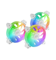 Pack de 3 ventiladores caja Mars Gaming MF-3A Blanco 120mm