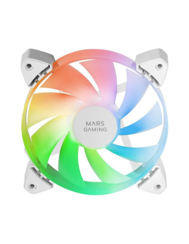 Pack de 3 ventiladores caja Mars Gaming MF-3A Blanco 120mm