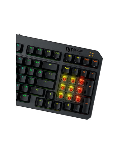 Teclado gaming Asus TUF Gaming K3 Gen II Óptico Mecánico RX Red