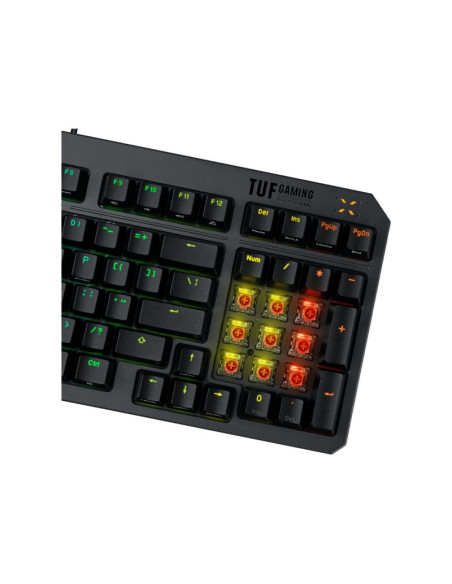 Teclado gaming Asus TUF Gaming K3 Gen II Óptico Mecánico RX Red