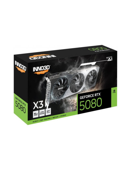 Tarjeta gráfica Inno3D NVIDIA GeForce RTX 5080 X3 16GB GDDR7 DLSS4