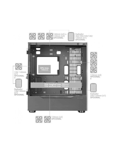 Caja para PC Mars Gaming MC-ULT E-ATX