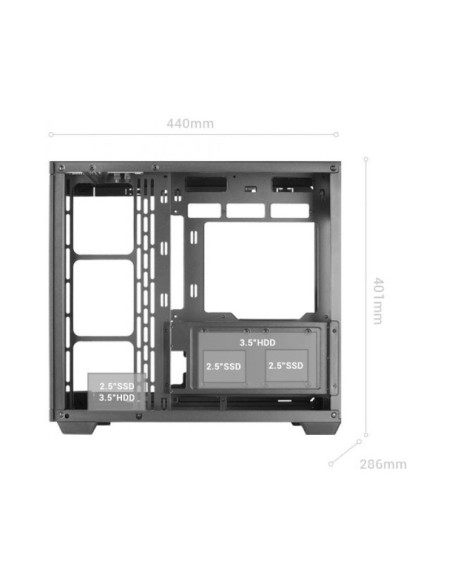 Caja para PC Mars Gaming MC3T CORE Micro- ATX