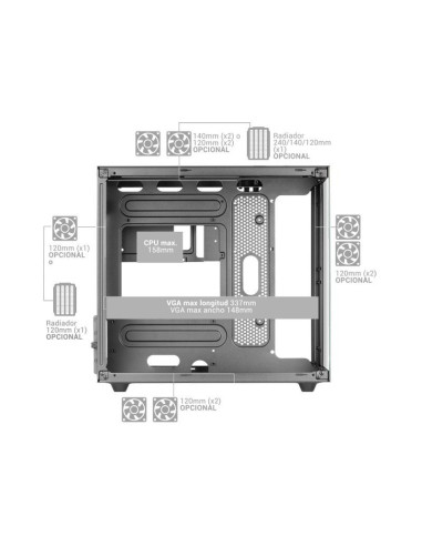 Caja para PC Mars Gaming MCNOVAM Micro-ATX