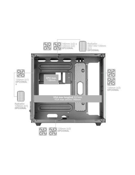 Caja para PC Mars Gaming MCNOVAM Micro-ATX