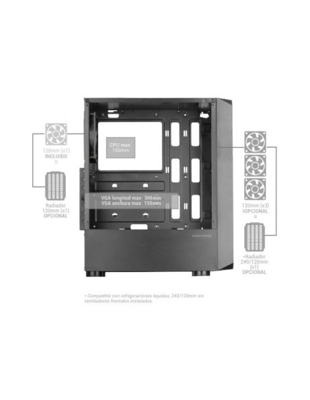 Caja para PC Mars Gaming MC-2000 ATX