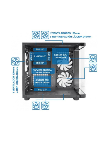 Caja para PC CoolBox GM100 Vision Micro-ATX