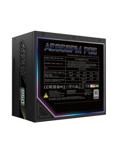 Gigabyte AORUS Elite 850W Platinum ATX 3.0 (PCIe 5.0) Fuente de alimentación 850W