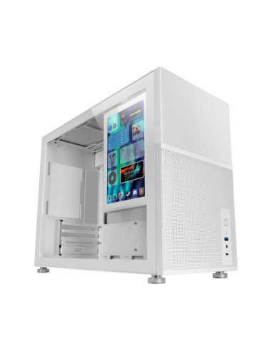 Caja para PC Mars Gaming MC-LCD Blanca Micro-ATX