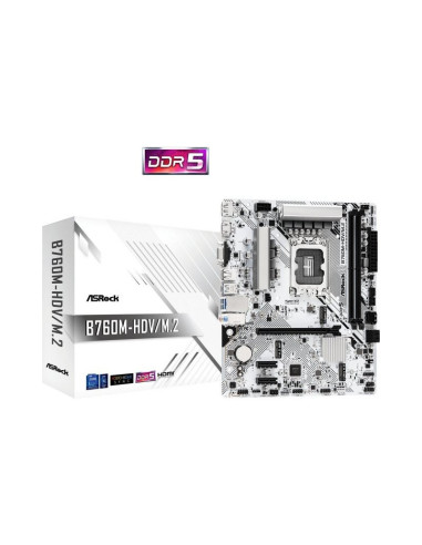 Placa base Asrock B760M-HDV/M.2 Socket Intel 1700 Micro-ATX