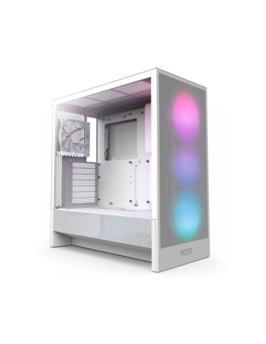 NZXT H5 Flow RGB (2024) Blanca E-ATX Caja para PC