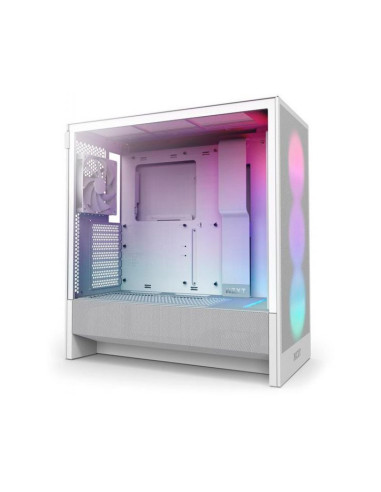 NZXT H5 Flow RGB (2024) Blanca E-ATX Caja para PC