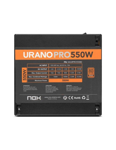 NOX Urano Pro 550W Fuente de Alimentación 550W