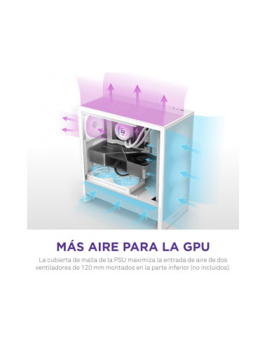 NZXT H5 Flow (2024) Blanca e-ATX Caja para PC