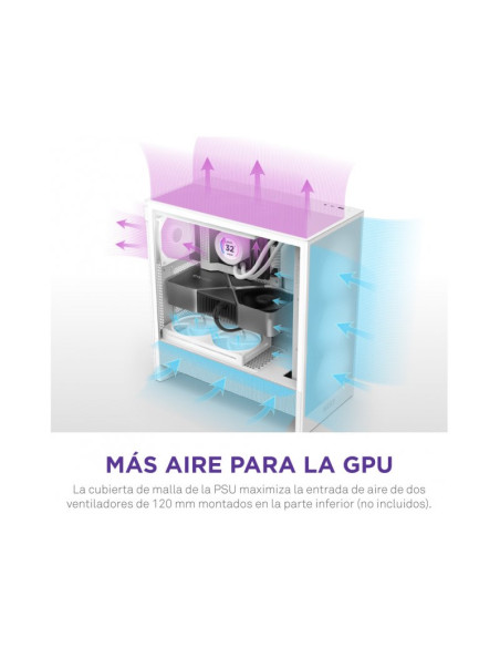 NZXT H5 Flow (2024) Blanca e-ATX Caja para PC