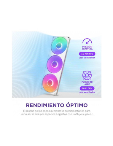NZXT F420 RGB Core White 420mm Ventilador PC
