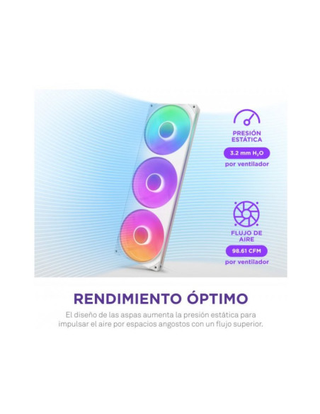 NZXT F420 RGB Core White 420mm Ventilador PC