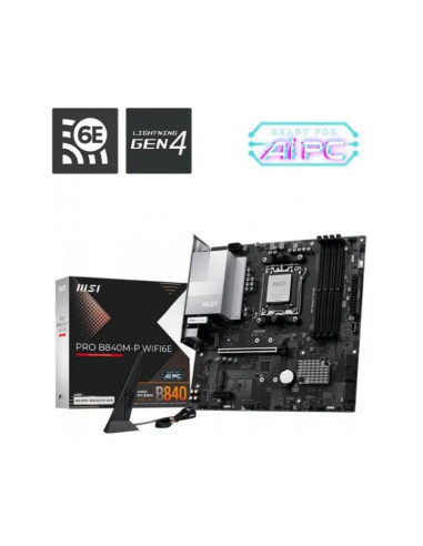 MSI Pro B840M-P WiFi6E Socket AM5 Micro-ATX