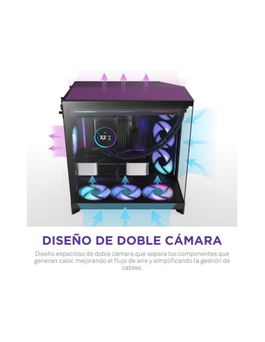 NZXT H9 Flow RGB (2025) E-ATX Caja para PC