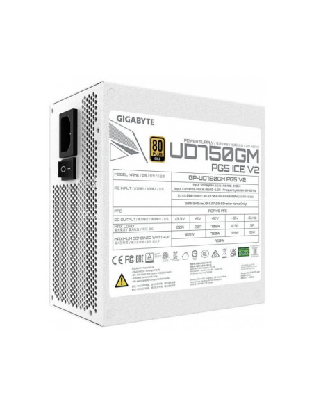 Gigabyte UD750GM PG5 V2 Ice Fuente de Alimentación 750W