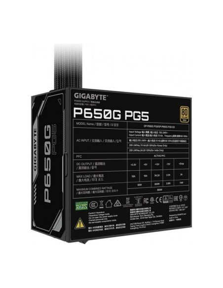 Gigabyte P650G PG5 Fuente de Alimentación 650W