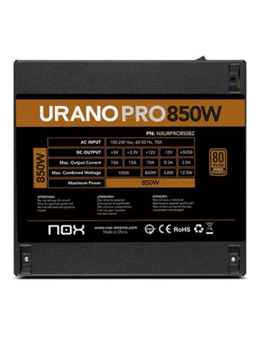 NOX Urano Pro 850W Fuente de alimentación 850W