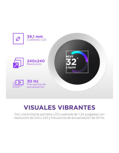 NZXT Kraken Plus 240 RGB Blanca 240mm Refrigeración líquida PC