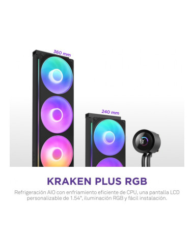 NZXT Kraken Plus 240 RGB 240mm Refrigeración Líquida PC