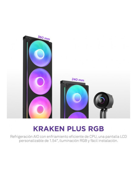 NZXT Kraken Plus 240 RGB 240mm Refrigeración Líquida PC
