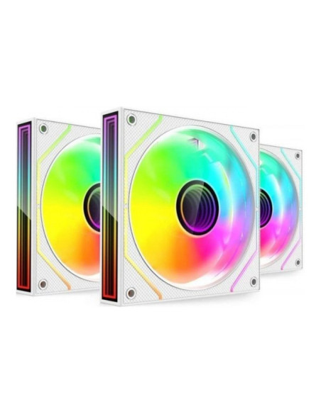 Mars Gaming MF3DPROKIT aRGB Blanco 120mm Pack de 3 ventiladores PC