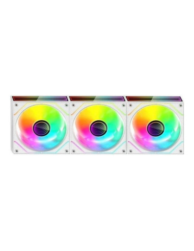 Mars Gaming MF3DPROKIT aRGB Blanco 120mm Pack de 3 ventiladores PC