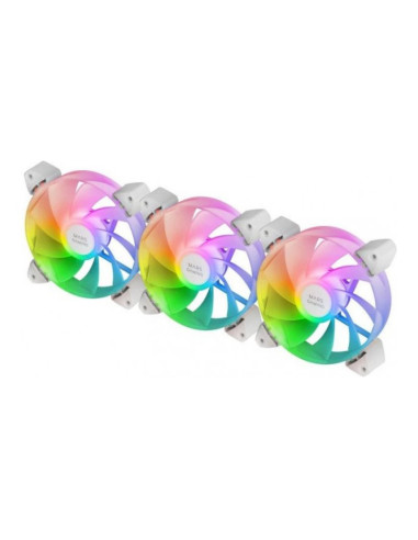 Mars Gaming MF-3AR Reversed aRGB Blanco 120mm Pack de 3 ventiladores PC