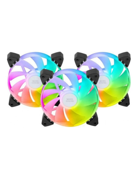 Mars Gaming MF-3AR Reversed aRGB 120mm Pack de 3 ventiladores PC