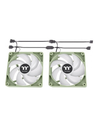 Thermaltake CT120 aRGB Matcha Green 120mm Pack de 2 ventiladores PC
