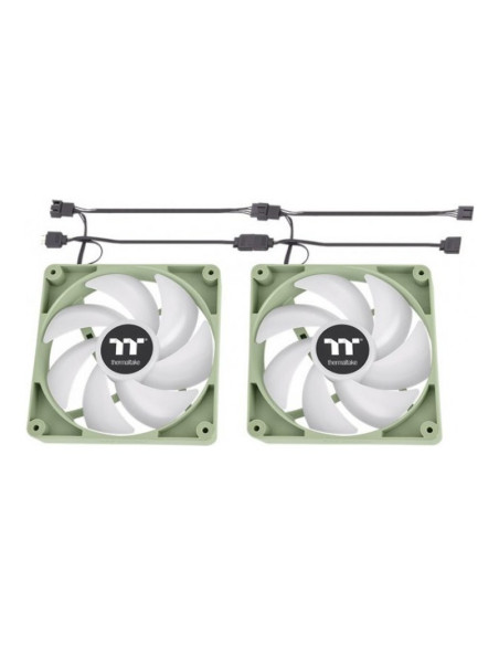 Thermaltake CT120 aRGB Matcha Green 120mm Pack de 2 ventiladores PC