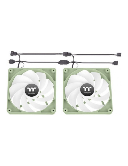 Thermaltake CT120 Reverse aRGB Matcha Green 120mm Pack de 2 ventiladores PC