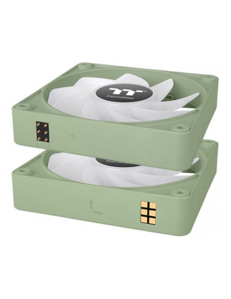 Thermaltake CT120 EX Reverse aRGB Matcha Green 120mm Pack de 3 ventiladores PC