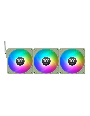 Thermaltake CT120 EX Reverse aRGB Matcha Green 120mm Pack de 3 ventiladores PC